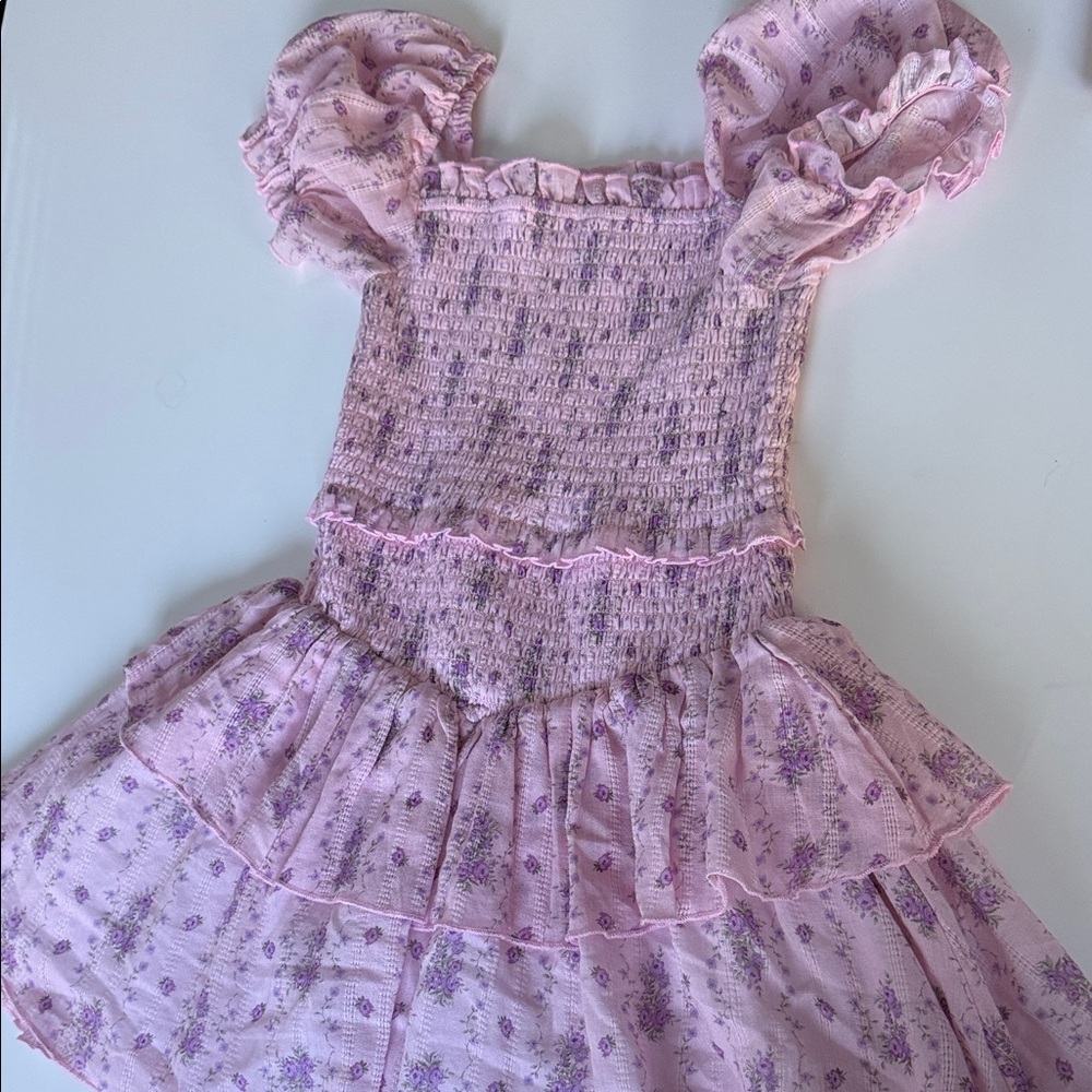 Katie J NYC Pink Floral Kids Casual Dress